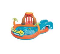 Aire de jeux aquatiques - BESTWAY - Lagoon - Toboggan, coussin et jet d'eau - 265x265x104 cm