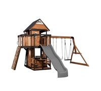 Aire de jeux avec balançoire et toboggan - canyon creek