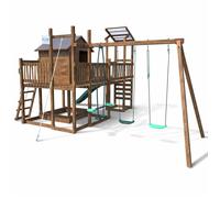 Aire de jeux avec cabane et toboggan COTTAGE FUNNY