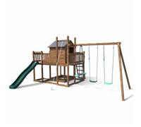 Aire de jeux avec cabane et toboggan cot