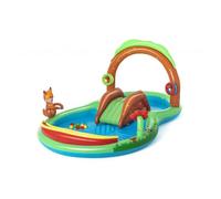 Aire de jeux avec pataugeoire - Friendly Woods - 295 x 199 x 130 cm - Multicolore - Toboggan - Jet d'eau intégré