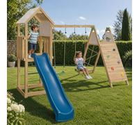 Aire De Jeux Avec Toboggan Olympia Xplorer 2 Pour 9 Enfants Bois TU