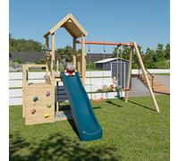 Aire De Jeux Avec Toboggan Xchange Player Poutre Métal Pour Enfants Bois TU