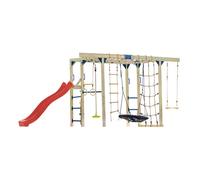 Aire de Jeux - AXI - Boris - Bois de Cèdre - Toboggan 220 cm - 5 Agrès - Extérieur