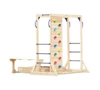 Aire de jeux - AXI - Dex - Bois FSC 100% - Bac à sable 290 kg - Mur d'escalade et barres de singe