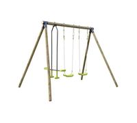 Aire de jeux naroit en bois avec 1 face à face et 2 balançoires - pin autoclave vert TU