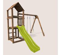 Aire de jeux en bois Soulet avec balançoire et toboggan - Nouméa