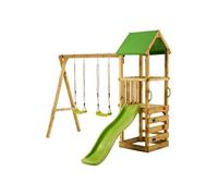 Kangui - Aire De Jeux Bois Enfant Walli - Toboggan, Balançoires, Escalade Et Cabane