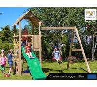 Aire De Jeux Carol 2 - Toboggan Bleu - Fungoo