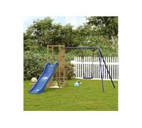 vidaXL Aire de jeux d'extérieur 3155926 – Bois de pin imprégné, toboggan et balançoire