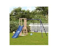 vidaXL Aire de jeux d'extérieur 3155924 – Bois de pin massif, ensemble de jeu – Brun G