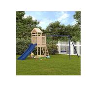 vidaXL Aire de jeux d'extérieur bois de pin massif, ensemble de jeu, ensemble de jeu en bois, ensemble de terrain de jeu, 3155879