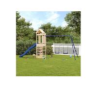 Aire de jeux d'extérieur bois de pin massif, ensemble de jeu, ensemble de jeu en bois, ensemble de terrain de jeu 3156976