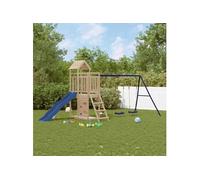 vidaXL Aire de jeux d'extérieur bois de pin massif, ensemble de jeu, ensemble de jeu en bois, ensemble de terrain de jeu 3155894