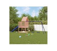 vidaXL Aire de jeux d'extérieur 3155940 - Bois massif de douglas, toboggan et balançoire