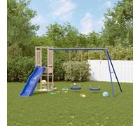 vidaXL Aire de jeux d'extérieur 3155957 – Bois de pin massif, toboggan et balançoire
