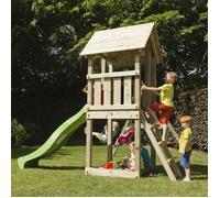 Aire de jeux en bois avec toboggan - Kiosk