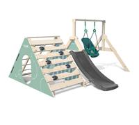 Aire de jeux en bois premier âge avec balançoire bébé évolutive OLYMPE
