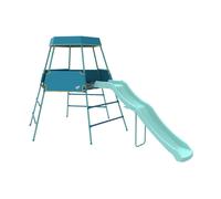 TP Growable Adventurer Cadre d'escalade en métal avec Toboggan et auvent, Hauteur réglable pour Enfants de 18 Mois à 3 Ans et Plus, Structure de Jeu extérieure Durable, Tapis de Jeu imaginatif Inclus