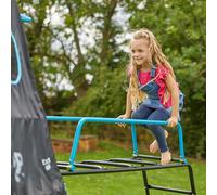 Aire de jeux évolutive pont de singe explorer tour métal h201cm bleu - noir TU