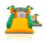 Aire de jeux gonflable KINDI avec toboggan aquatique panier de jeu souffleur grand château de jardin