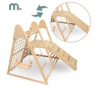 Aire de jeux - Mamabrum - XL 5 en 1 - Toboggan - Balançoire - Mur d'escalade