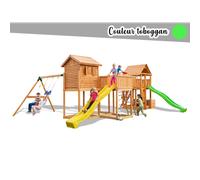 Aire de jeux maxi play box - toboggan vert - fungoo