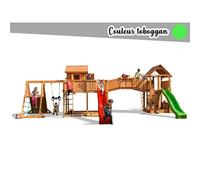 Aire De Jeux Maxi Spider Land - Toboggan Vert - Fungoo