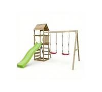 Aire de jeux MAXPLAY 2.2 - Balançoire double - Toboggan 2.2m - Multicolore - 3-12 ans