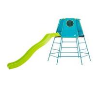 TP Toys Aire de jeux Explorer - Métal galvanisé, hublot, toboggan double vague 220 cm, kit d'ancrage