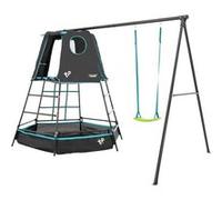 Aire de jeux évolutive portique explorer tour métal h201cm bleu - noir TU