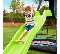 Aire de jeux métal toboggan explorer tour métal h201cm bleu - noir - vert TU