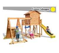 Aire de jeux my side spider - toboggan jaune - fungoo
