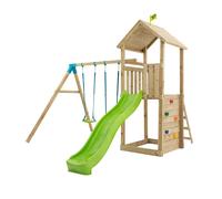 Aire de jeux plateforme toboggan olivète bois fsc® marron - bleu - vert TU