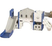 Aire de jeux pour bébés, structure de jeu sûre, design en plastique durable, GD01-BLEU-BLANC