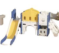 Aire de jeux pour bébés, structure de jeu sûre, design en plastique durable, GD03-BLEU-JAUNE
