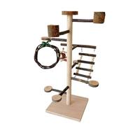 Aire de jeux pour oiseaux en bois - Aire de jeux pour perruches, perruches, perchoirs et perruches - Perche d'entraînement en bois pour calopsittes, tourterelles et perruches