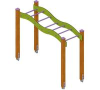 Aire de jeux Poutres suspendues Poutre de jeu Pont d'aventure Pont branlant Poutre d'exercice