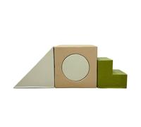 Sunny Sasa Parcours Motricité Pour Bébé, Beige | Soft Play 4 Pièces, Blocs De Construction En Mousse - Escalier, Rampe Inclinée, Tunnel Et Cylindre, Mousse Epe | À Partir De 12 Mois