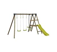 sweeek - Aire de Jeux Marin en Bois avec Toboggan. 1 Face à Face. 2 balançoires. pin Autoclave