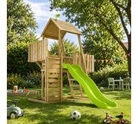 Aire de jeux tour avec toboggan - bois fsc® - h306 cm - kingswood