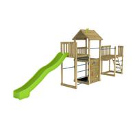 Aire de jeux triple plateforme citronnier bois fsc® marron - bleu - vert TU