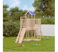 Aire de jeux - VIDAXL - Aire de jeux extérieur bois de pin massif - Toit polyester - Plate-forme 90 cm - 3-8 ans