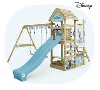 Aire de jeux WICKEY Disney Adventure La Reine des Neiges - toboggan 220 cm, double balançoire & mur d’escalade - garantie 10 ans*