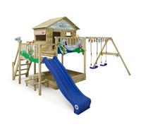 Disney Mickey et Ses Amis Quest Aire de Jeux de Wickey - Structure d'escalade, Tour d'escalade, Jeux de Jardin pour Enfants - Aire de Jeux extérieure en Bois avec bac à Sable