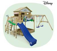 Aire de jeux WICKEY Disney Quest Mickey et ses amis - Toboggan 220 cm balançoire & mur d’escalade - Garantie 10 ans*
