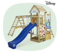 Aire de jeux WICKEY Disney Story Mickey et ses amis - toboggan 220 cm, double balançoire & mur d’escalade - garantie 10 ans*