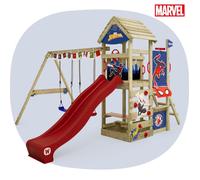 Aire de jeux WICKEY MARVEL Adventure Spiderman - toboggan 220 cm, double balançoire & mur d’escalade - garantie 10 ans*
