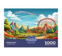 Aire de JeuxCasse-tête 1000 Pièces sans Poussière, Puzzle Difficile Pays Merveilles Coldéfi De Jeu Éducatif pour Un Moment De Complicité, Cadeau d'anniversaire Parfait 70x50cm/1000pcs