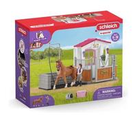 Aire de lavage avec box à cheval, SCHLEICH 72177 HORSE CLUB, avec Figurine Cheval et Cavalier, Dès 5 ans